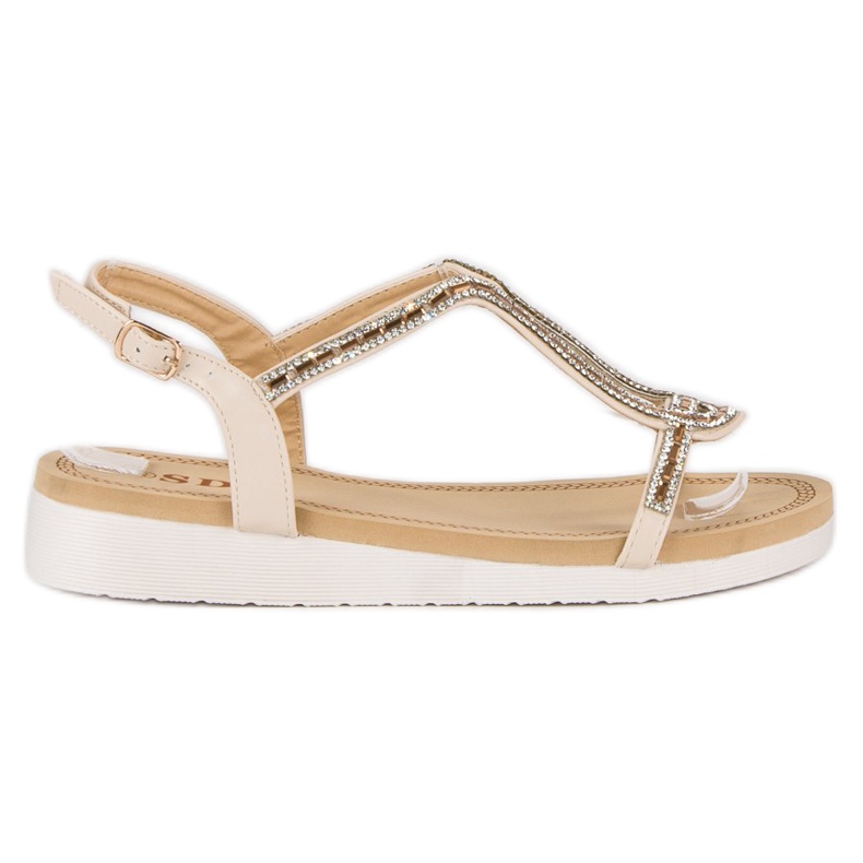 SDS Bekväma platta sandaler brun