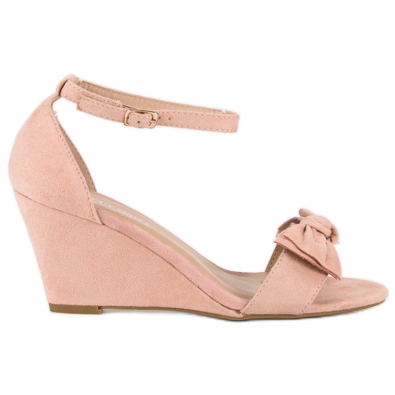 L. Lux. Shoes Snygga kilasandaler rosa