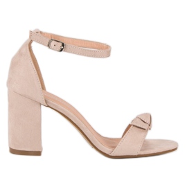 Diamantique Eleganta sandaler på en stolpe brun