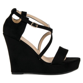 Sandaler i mocka svart