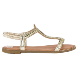 Abloom Gyllene platta sandaler