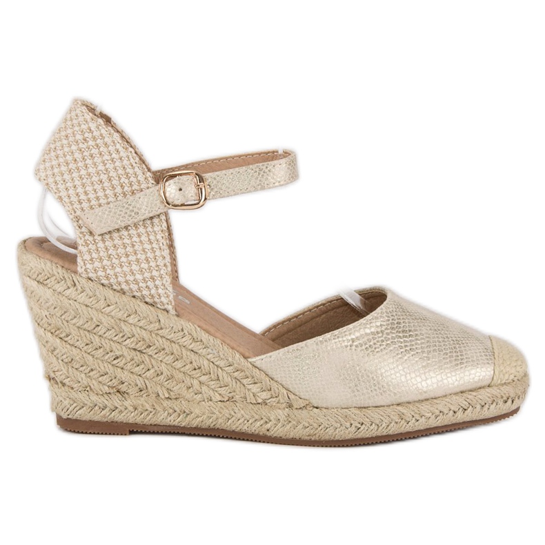 Nio Nio Wedge espadrillesandaler brun gul