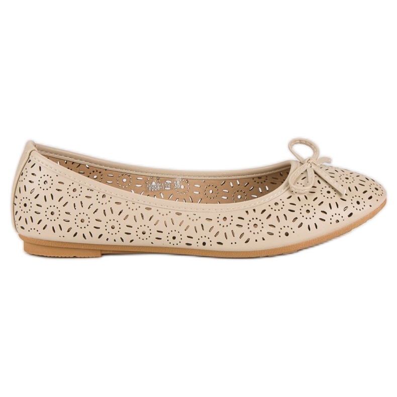 Diamantique Genombrutna ballerinor brun