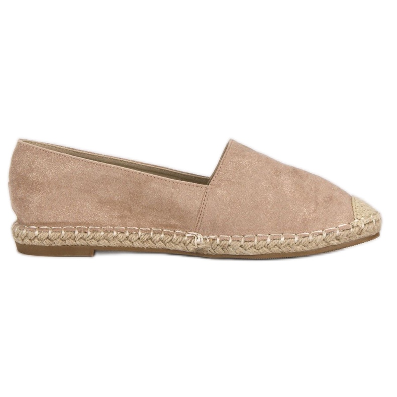 Best Shoes Beige espadrillor i mocka