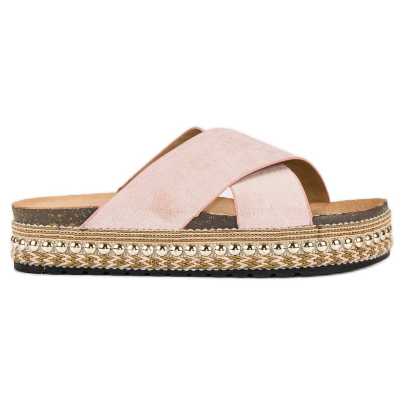 Bello Star Plattformsflipflops rosa