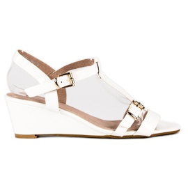 Beauty Girl'S Lackade kilsandaler vit