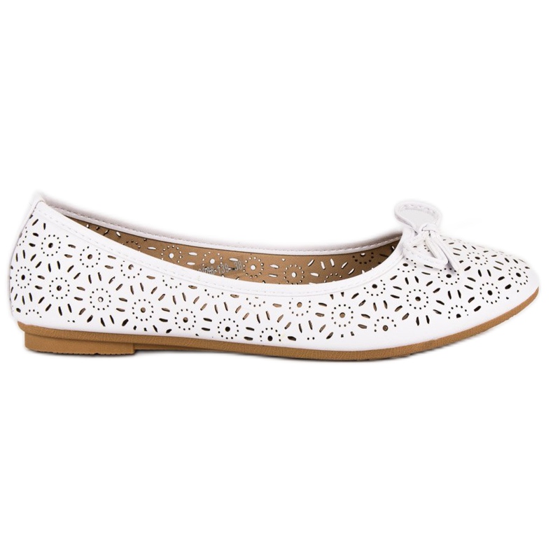 Diamantique Genombrutna ballerinor vit