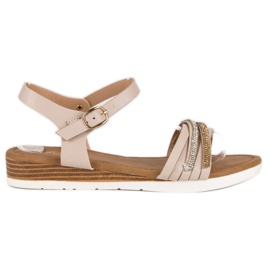 Primavera Casual platta sandaler brun