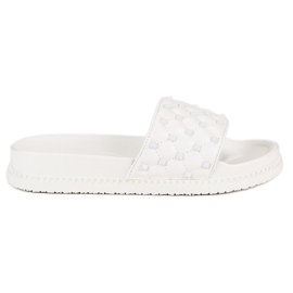 Snygga damtofflor vit