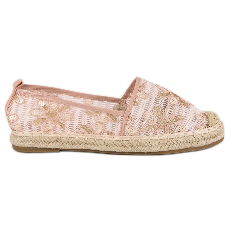 Seastar Spets Espadrilles gul rosa