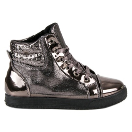 Knytna sneakers brun