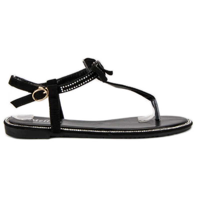 Melisa Flip-flops sandaler med rosett svart