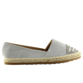 Grå Espadrillos för dam H8-102 Silver
