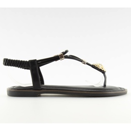 Svarta damsandaler flipflops 7537 svart