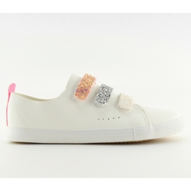 Vita damsneakers BM1978 vita grå gul