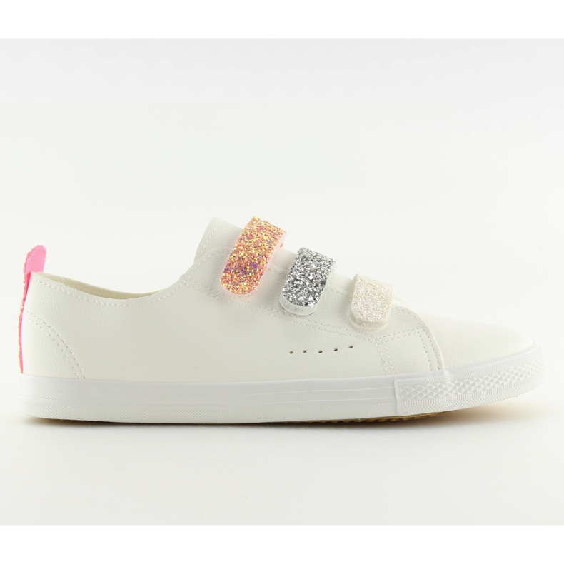 Vita damsneakers BM1978 vita grå gul