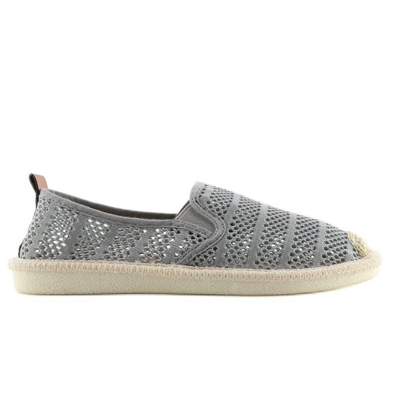 Grå mesh espadrillor F01B Grå