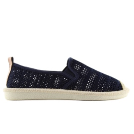 F01B Marinblå espadrillor i mesh