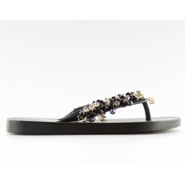 Flip-flops med pärlor svart JH68 Black