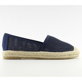 Marinblå mesh espadrillor MB-6461 Blå