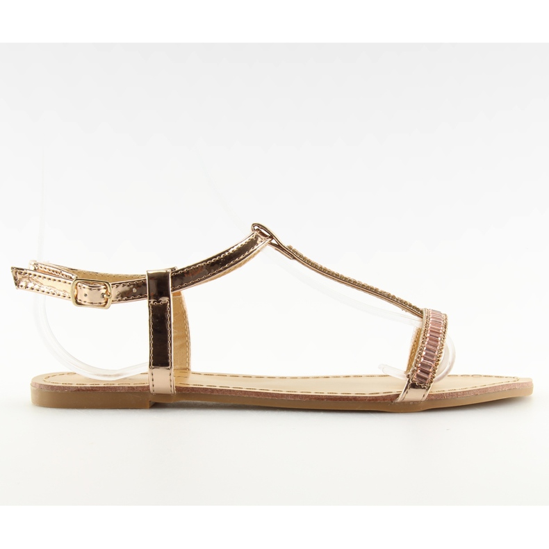 Sandaler med rosa cubic zirconias SY644