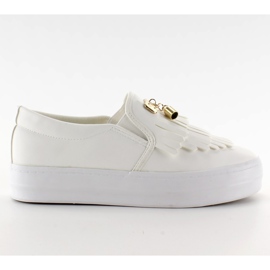 Fringade slip-on sneakers A-25 White brun