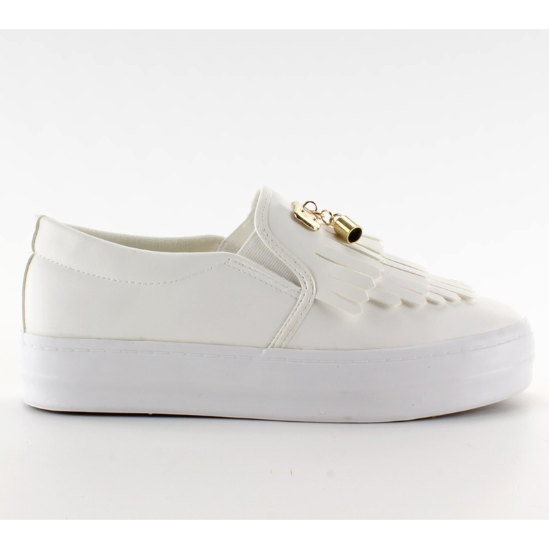 Fringade slip-on sneakers A-25 White brun