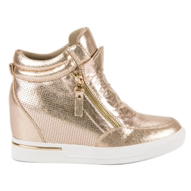 Wedge sneakers gul