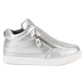 Lgm Silver Sneakers På Ett Reglage grå