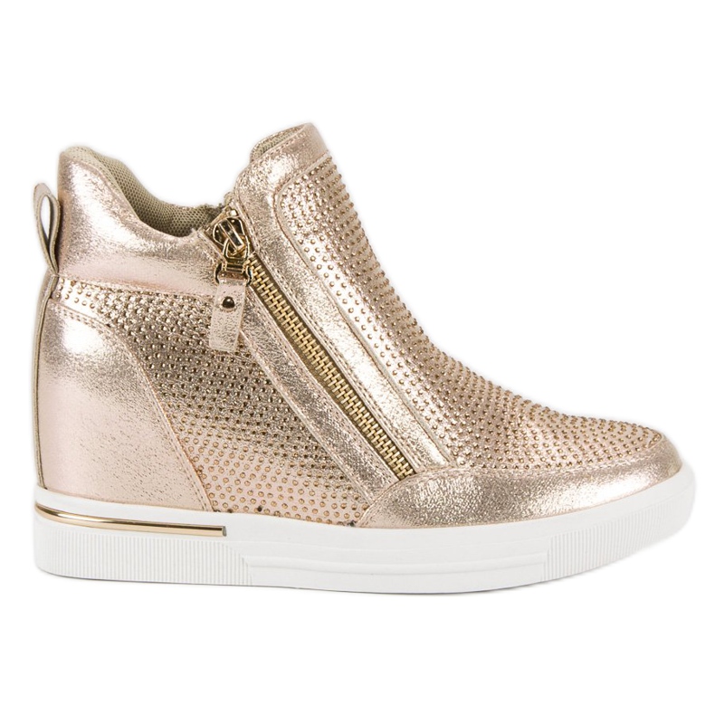 Sneakers med dragkedja gul