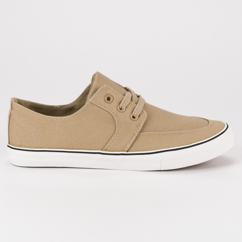 Beige bundna sneakers