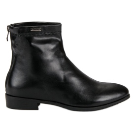 Svarta fotkängor med dragkedja