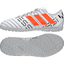 Adidas Nemeziz Messi 17.4 TF Jr S77207 fotbollsskor vit