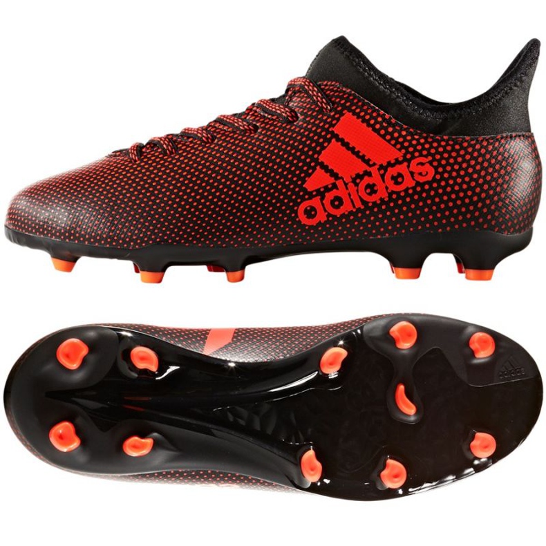 Adidas X 17.3 Fg Jr S82368 fotbollsskor mångfärgad röd