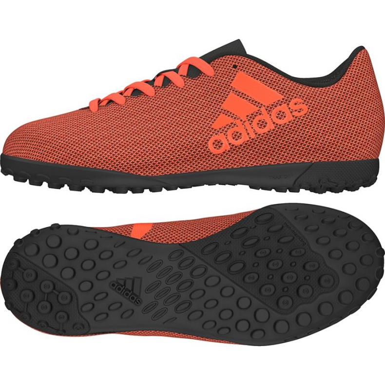 Adidas X 17.4 Tf Jr S82422 fotbollsskor mångfärgad orange
