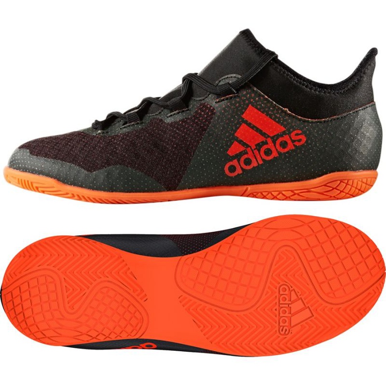 Adidas X Tango 17.3 In Jr CG3724 fotbollsskor mångfärgad svart
