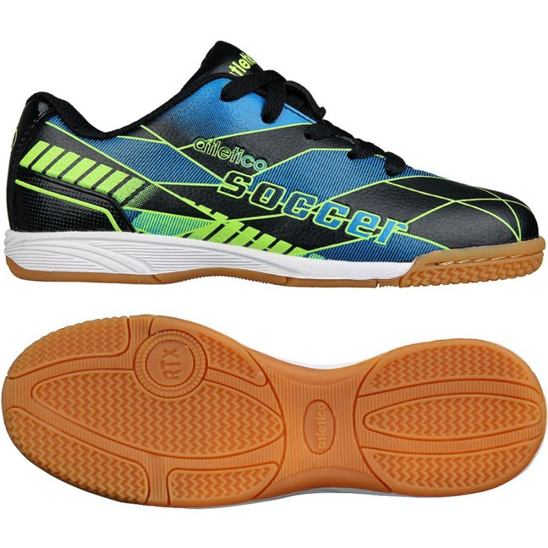 Inomhusskor Atletico In Jr 7336 S76637 svart blå grön svart