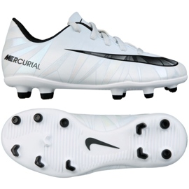 Nike Mercurial Vortex Iii CR7 Fg Jr 852494-401 fotbollsskor svart vit