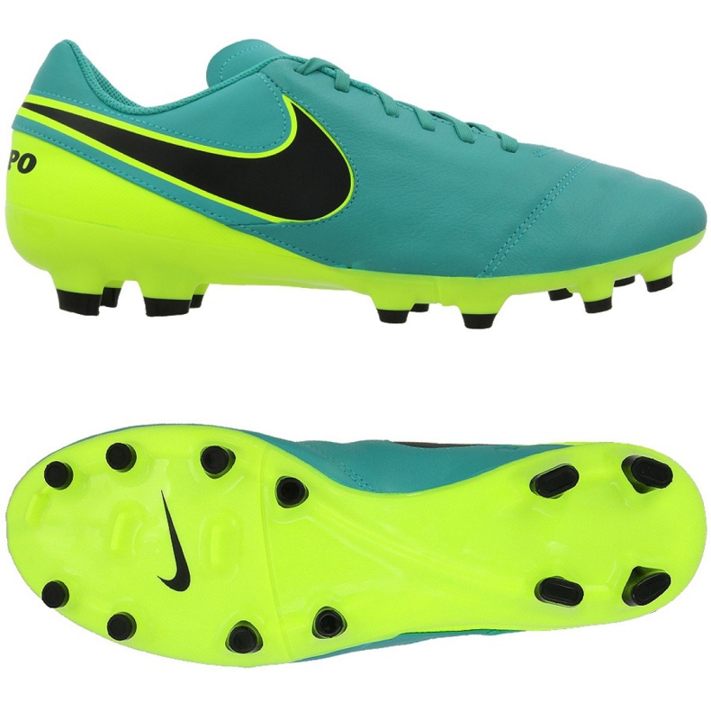 Nike Tiempo Genio Ii Fg M 819213-307 fotbollsskor svart blå