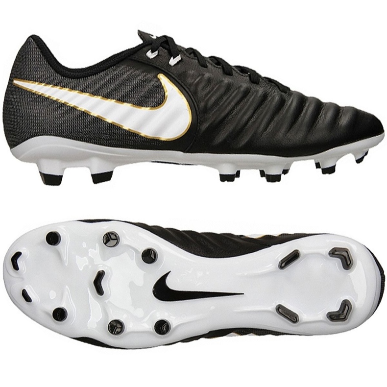 Nike Tiempo Ligera Iv Fg M 897744-002 fotbollsskor svart svart