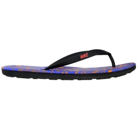 Nike Solarsoft Thong Ii Print M 511365-064 slides svart purpur