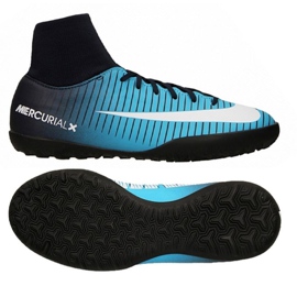 Nike MercurialX Victory VI DF TF Jr 903604-404 fotbollsskor blå