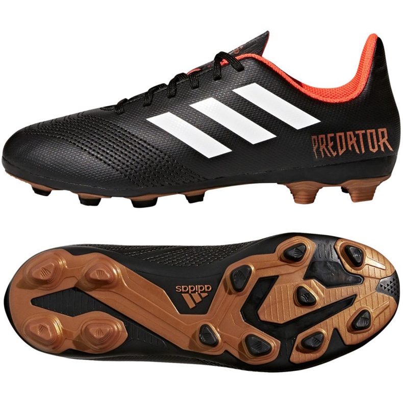 Adidas Predator 18.4 FxG Jr CP9243 fotbollsskor svart svart