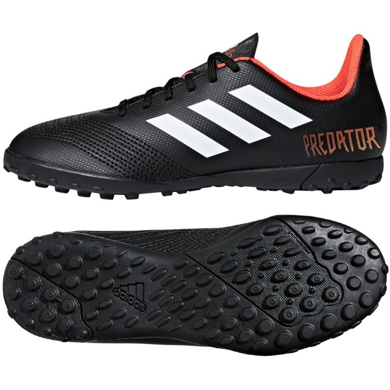 Adidas Predator Tango 18.4 Tf Jr CP9095 fotbollsskor svart svart