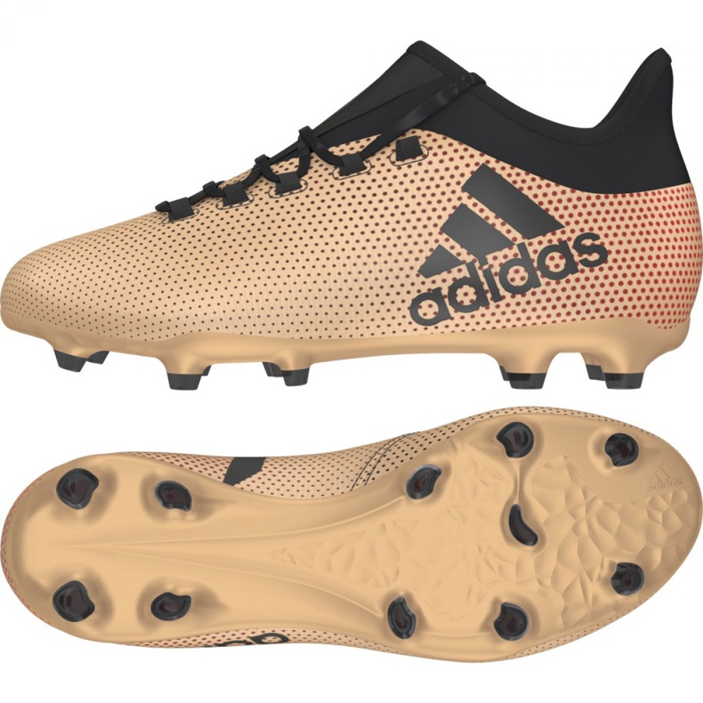 Adidas X 17.1 Fg Jr CP8977 fotbollsskor gyllene