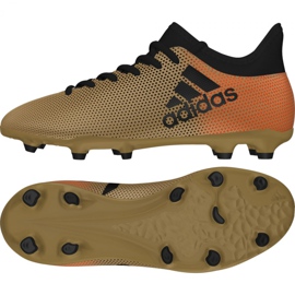 Adidas X 17.3 Fg Jr CP8990 fotbollsskor vitt guld gyllene