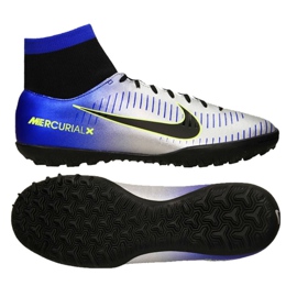 Nike MercurialX Victory Vi Neymar Df Tf M 921514-407 fotbollsskor grön, blå, grå / silver blå