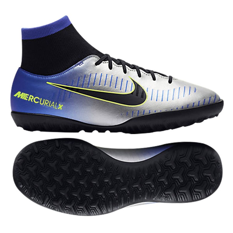 Nike MercurialX Jr Victory Vi Neymar Df Tf 921492-407 sko mångfärgad grå