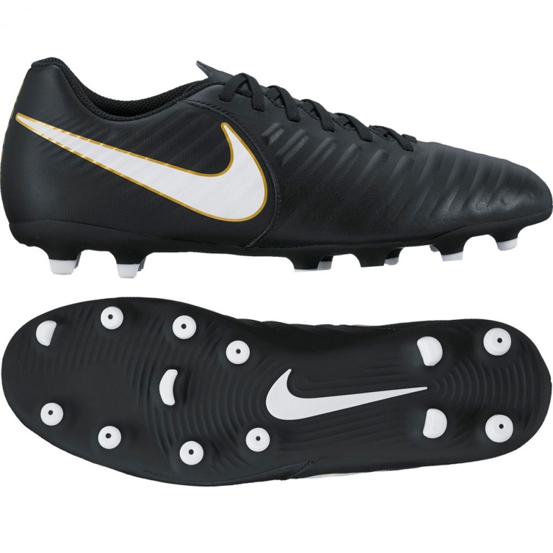 Nike Tiempo Rio Iv Fg M 897759-002 fotbollsskor mångfärgad svart