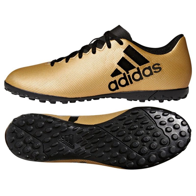 Adidas X Tango 17.4 Tf M CP9146 fotbollsskor gyllene gyllene
